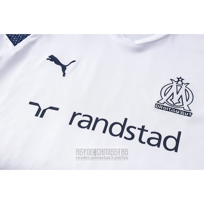 Chandal del Olympique Marsella Manga Corta 2022-2023 Blanco - Pantalon Corto